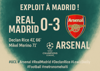 Solide et impliqué de bout en bout face au Real Madrid, Arsenal fait un pas vers les quarts de finale (0-3)