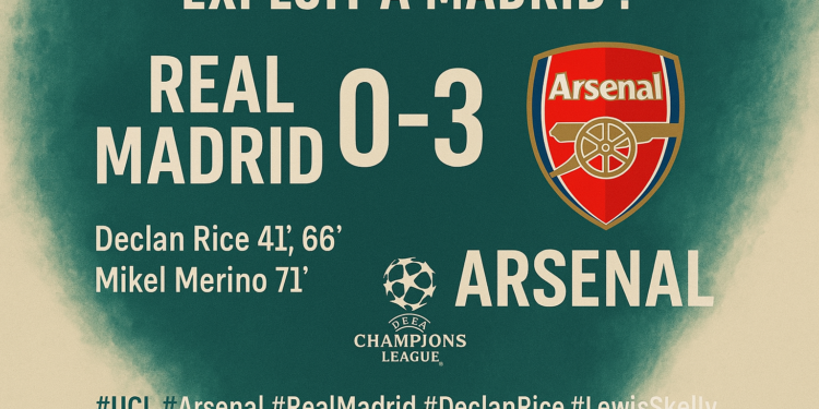 Solide et impliqué de bout en bout face au Real Madrid, Arsenal fait un pas vers les quarts de finale (0-3)